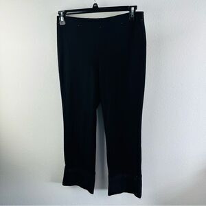 Marc Cain Wool Angora Black Cuffed Cropped Pants Size 8